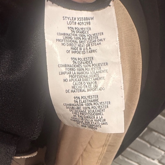 Xscape Black Evening Gown with Trumpet Skirt and Silver Beaded Accents - Picture 9 of 12